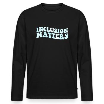 Inklusion ist wichtiger Bildungsautismus von Sonde - Männer Premium Bio Langarmshirt - Schwarz - Vorne - Nico (187cm)