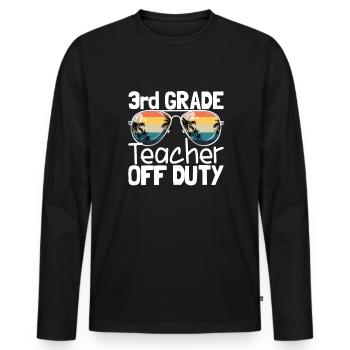 Lehrer au�erhalb des Dienstes Letzte Schullehrerin - Männer Premium Bio Langarmshirt - Schwarz - Vorne - Nico (187cm)