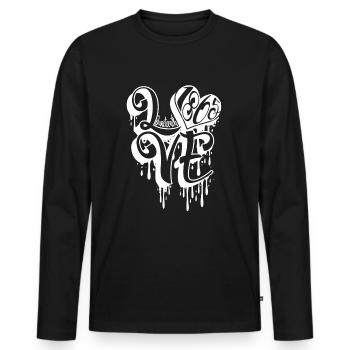 Liebe Juneteenth 1865 Schwarze Geschichte Juneteen - Männer Premium Bio Langarmshirt - Schwarz - Vorne - Nico (187cm)