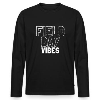 Field Day Vibes �ler Kinder Lehrer Field Tag - Männer Premium Bio Langarmshirt - Schwarz - Vorne - Nico (187cm)