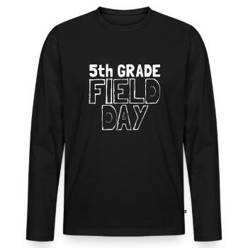 5. Klasse Field Day School Kinderlehrer 5. Klasse - Männer Premium Bio Langarmshirt - Schwarz - Vorne - Nico (187cm)