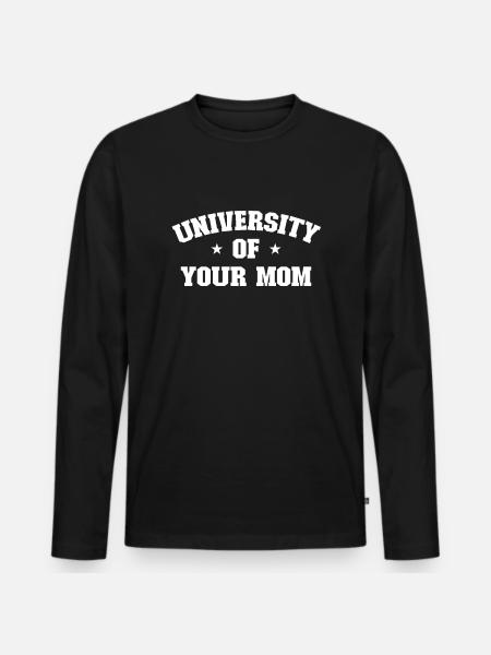 Universit�t Ihrer Mutter - Männer Premium Bio Langarmshirt - Schwarz