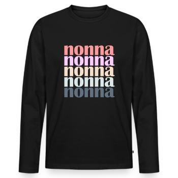 Nonna Muttertag Italienische Oma Frauen Nonna - Männer Premium Bio Langarmshirt - Schwarz - Vorne - Nico (187cm)