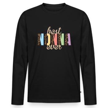 Beste Nonna aller Zeiten des Muttertages italienis - Männer Premium Bio Langarmshirt - Schwarz - Vorne - Nico (187cm)