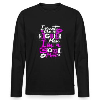 Ich bin nicht wie eine normale Mutter, ich bin ein - Männer Premium Bio Langarmshirt - Schwarz - Vorne - Nico (187cm)