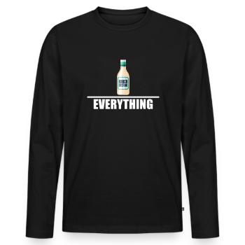 Ranch �ber alles Love Ranch Dressing Ranch - Männer Premium Bio Langarmshirt - Schwarz - Vorne - Nico (187cm)