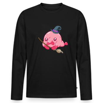 Blobfish Hexe Halloween Kost�m Blobfish Hexe - Männer Premium Bio Langarmshirt - Schwarz - Vorne - Nico (187cm)