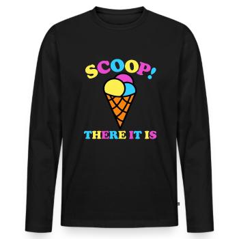 Schaufeln Sie dort, es ist Eis Summer Love Ice Cre - Männer Premium Bio Langarmshirt - Schwarz - Vorne - Nico (187cm)