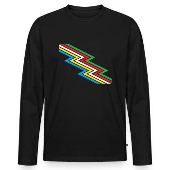 Behinderung Pride Month Awareness Disability Flagg - Männer Premium Bio Langarmshirt - Schwarz - Vorne - Nico (187cm)