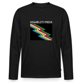 Behinderung Pride Month Awareness Disability Flagg - Männer Premium Bio Langarmshirt - Schwarz - Vorne - Nico (187cm)