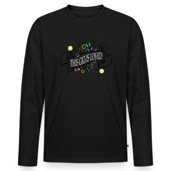 Frauen dieser Gigi wird geliebt Muttertagsgeschenk - Männer Premium Bio Langarmshirt - Schwarz - Vorne - Nico (187cm)