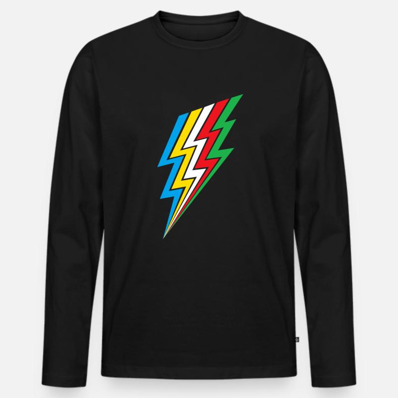 Behinderungsflaggen -Blitzbehinderung Stolz - Männer Premium Bio Langarmshirt - Schwarz