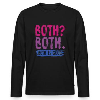 Beide sind ein guter bisexueller LGBTQ -Stolz, der - Männer Premium Bio Langarmshirt - Schwarz - Vorne - Nico (187cm)