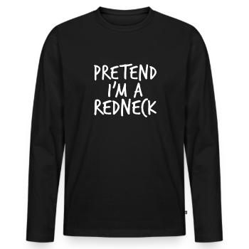 Stellen Sie vor, ich bin ein Redneck Halloween lus - Männer Premium Bio Langarmshirt - Schwarz - Vorne - Nico (187cm)