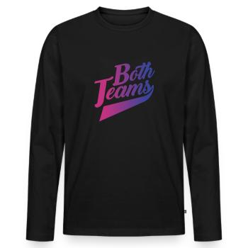 Bisexuell beide Teams lustige bi sexuelle LGBTQ bi - Männer Premium Bio Langarmshirt - Schwarz - Vorne - Nico (187cm)