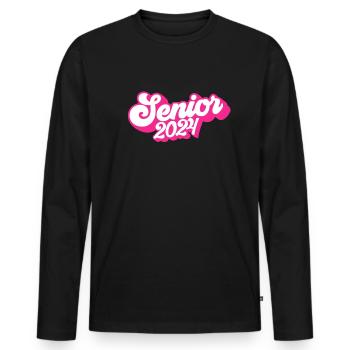 Class of 2024 Senior 2024 Graduation Senior 2024 - Men's Premium Organic Long Sleeve Shirt - black - Front - Nico (187cm)