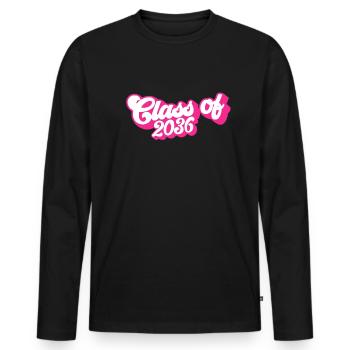 Class of 2036 Girls' School Kindergarten Teachers Class - Men's Premium Organic Long Sleeve Shirt - black - Front - Nico (187cm)