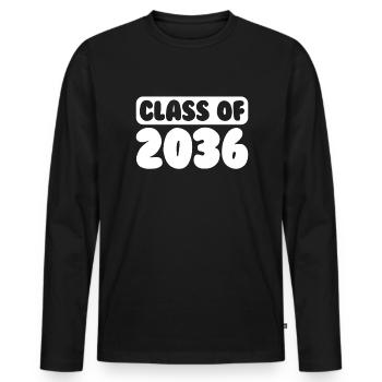 Class of 2036 back to school kindergarten teacher - Men's Premium Organic Long Sleeve Shirt - black - Front - Nico (187cm)