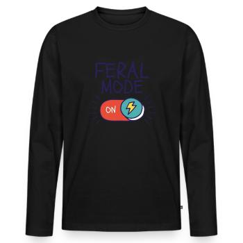 Wildmodus auf lustigen sarkastischen wilden Wildmo - Männer Premium Bio Langarmshirt - Schwarz - Vorne - Nico (187cm)