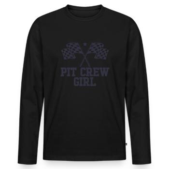 Pit -Crew Girl Racing Enthusiast Racer Geburtstag - Männer Premium Bio Langarmshirt - Schwarz - Vorne - Nico (187cm)