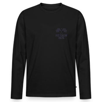 Pit -Crew Papa Racing Enthusiast Racer Geburtstag - Männer Premium Bio Langarmshirt - Schwarz - Vorne - Nico (187cm)