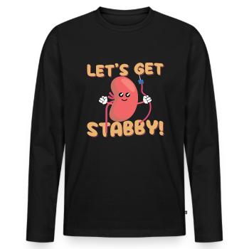 Lassen Sie uns stichby lustige Hämodialyse -Dialys - Männer Premium Bio Langarmshirt - Schwarz - Vorne - Nico (187cm)