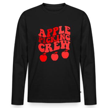 Apple Picking Crew Apple Orchard Apple Picking - Männer Premium Bio Langarmshirt - Schwarz - Vorne - Nico (187cm)