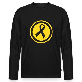 Krebsbewusstsein bei Kindern Krebs Krebs Kindheitg - Männer Premium Bio Langarmshirt - Schwarz - Vorne - Nico (187cm)
