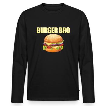 Burger Bro CheeseBurger Liebhaber Burger Foodie Bu - Männer Premium Bio Langarmshirt - Schwarz - Vorne - Nico (187cm)