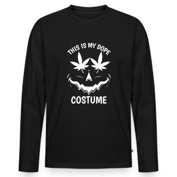 Dies ist mein Dop Kostüm Unkraut Halloween Marihu - Männer Premium Bio Langarmshirt - Schwarz - Vorne - Nico (187cm)