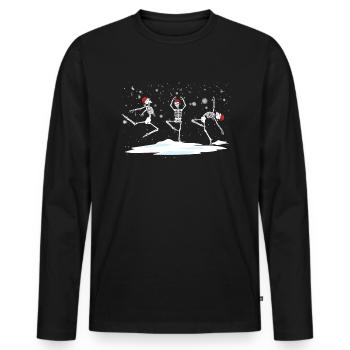 Balletttanztanz Weihnachtsskelette Goth tanzen - Männer Premium Bio Langarmshirt - Schwarz - Vorne - Nico (187cm)