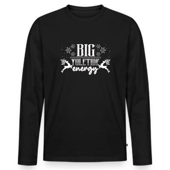 Big Yuletid Energy Weihnachten Yule Tide Weihnacht - Männer Premium Bio Langarmshirt - Schwarz - Vorne - Nico (187cm)