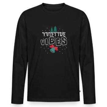 Yuletid Vibes Weihnachtszeit Yule Tide Yuletid - Männer Premium Bio Langarmshirt - Schwarz - Vorne - Nico (187cm)