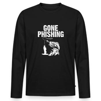 Cyber ??-Sicherheit wurde Phishing Hacker Cybersic - Männer Premium Bio Langarmshirt - Schwarz - Vorne - Nico (187cm)