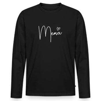 Frauenmema süße Oma Geschenkmema - Männer Premium Bio Langarmshirt - Schwarz - Vorne - Nico (187cm)