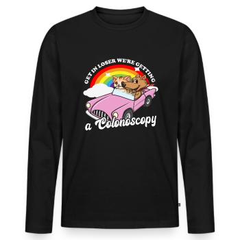 Holen Sie sich in Verlierer, wir bekommen eine Kol - Männer Premium Bio Langarmshirt - Schwarz - Vorne - Nico (187cm)