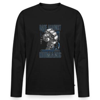 Wut gegen Menschen Robotics Engineer Programmierer - Männer Premium Bio Langarmshirt - Schwarz - Vorne - Nico (187cm)