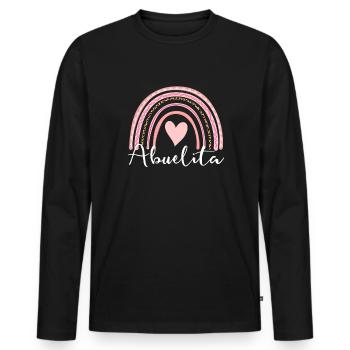 Abuelita Mexikanische Oma zum Muttertag der Frauen - Männer Premium Bio Langarmshirt - Schwarz - Vorne - Nico (187cm)
