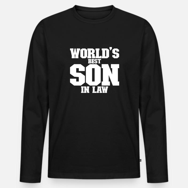 Der beste Schwiegersohn der Welt - Männer Premium Bio Langarmshirt - Schwarz