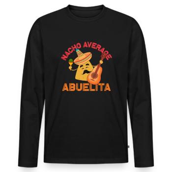 Nacho Average Abuelita Cinco de Mayo Abuelita - Männer Premium Bio Langarmshirt - Schwarz - Vorne - Nico (187cm)