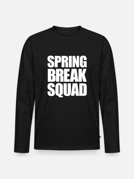 Spring Break Squad Spring Break - Männer Premium Bio Langarmshirt - Schwarz