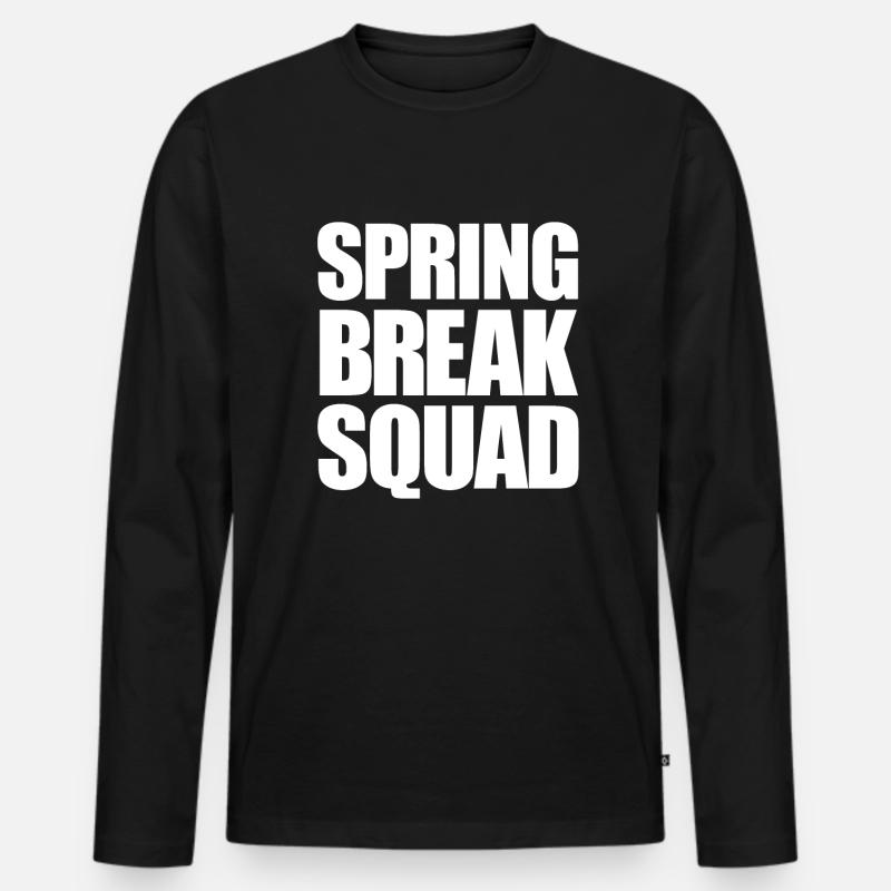 Spring Break Squad Spring Break - Männer Premium Bio Langarmshirt - Schwarz