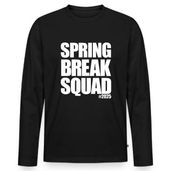 Spring Break Squad #2025 Spring Break 2025 - Männer Premium Bio Langarmshirt - Schwarz - Vorne - Nico (187cm)