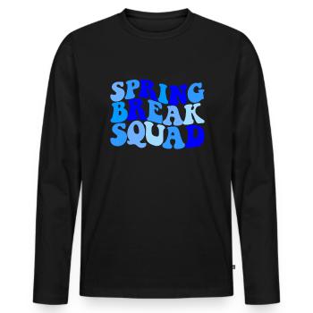 Spring Break Squad Herren Spring Break 2025 - Männer Premium Bio Langarmshirt - Schwarz - Vorne - Nico (187cm)