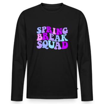 Spring Break Squad Damen Spring Break 2025 - Männer Premium Bio Langarmshirt - Schwarz - Vorne - Nico (187cm)