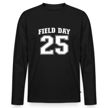 Feldtag 2025 Schüler Kinder Lehrer Feldtag 2025 - Männer Premium Bio Langarmshirt - Schwarz - Vorne - Nico (187cm)