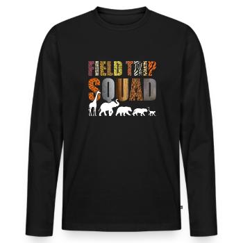 Exkursionsgruppe Schüler-Kinder-Lehrer-Exkursion - Männer Premium Bio Langarmshirt - Schwarz - Vorne - Nico (187cm)