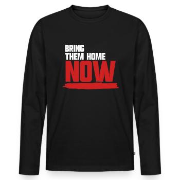 Bringen Sie sie jetzt nach Hause - Männer Premium Bio Langarmshirt - Schwarz - Vorne - Nico (187cm)