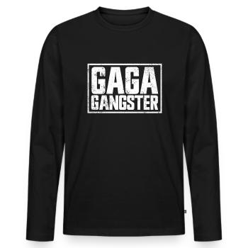 Gaga Gangster Dodgeball Spiel Girls Boy Gaga Ball - Männer Premium Bio Langarmshirt - Schwarz - Vorne - Nico (187cm)