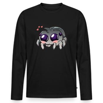 Springende Spinne Arachnid Pet Spooder Kawaii Spid - Männer Premium Bio Langarmshirt - Schwarz - Vorne - Nico (187cm)